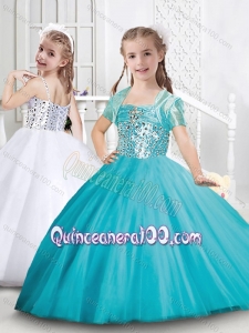 Exclusive Puffy Skirt Tulle Little Girl Pageant Dresses with Beading