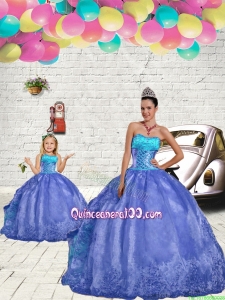 Most Popular Blue Princesita Dress with Beading and Embroidery for 2015