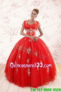 2015 Ball Gown Sweetheart Appliques Elegant Quinceanera Dresses