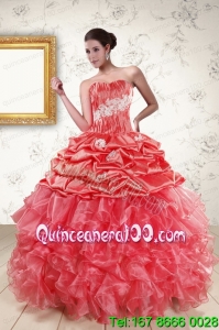 Elegant Sweetheart Beading Quinceanera Dresses in Watermelon