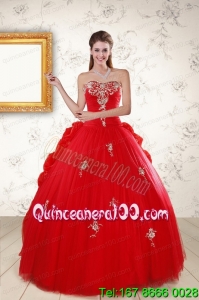 2015 Most Popular Sweetheart Quinceanera Dresses with Appliques