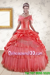 New Arrival Appliques Quinceanera Dresses in Watermelon