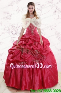 Traditional Strapless Appliques Quinceanera Dresses