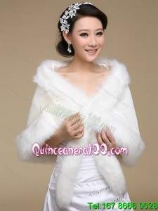 2015 The Most Popular White Wraps with Faux Fur