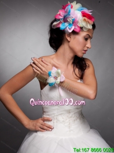 Colorful Organza Hand Made Flowers Headpieces and Wrist Corsage