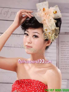 Dream Princess Sweet Pink Net Bride Headdress With Beading