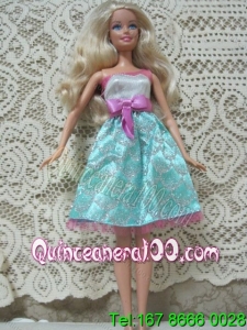 Fashion Princess Handmade Dress With Beading Knee-length Made to Fit the Barbie Doll