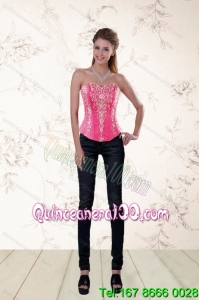 Famous Sweetheart Corset in Organza with Appliques