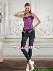 The Most Popular Multi Color Corset with Beading and Ruffles