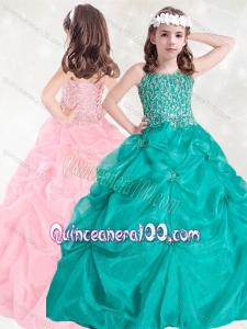 Elegant Straps Really Puffy Mini Quinceanera Dress with Beading and Pick Ups