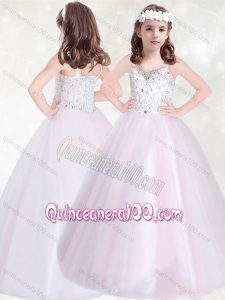 New Style Baby Pink Straps Mini Quinceanera Dress with Beading