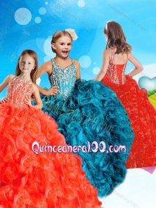 Elegant Beaded and Ruffled Red Mini Quinceanera Dress with Square