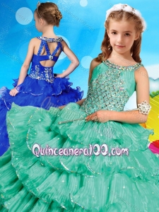 Wonderful Beaded and Ruffled Layers Mini Quinceanera Dress with Criss Cross