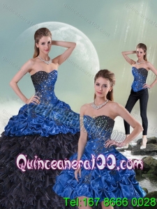 2015 New Style Beading and Pick-ups Sweet 15 Dress in Multi-color