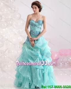 2015 Traditional Sweetheart Floor Length Quinceanera Dresses with Appliques
