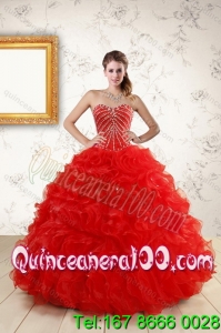 2015 Most Popular New Style Quince Dresses With Beading and Ruffles