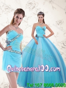 New Arrival 2015 Quinceanera Dresses with Ruching and Appliques