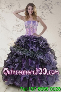 Luxurious 2015 Sweet 16 Dresses with Appliques and Ruffles