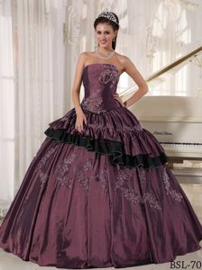 Beaded Strapless Ball Gown Dress for Quinces with Floor-length