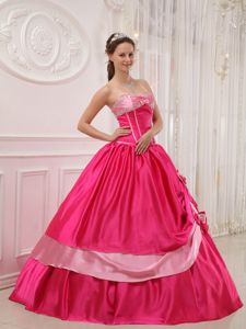 Cheap Satin Appliques Sweetheart Beaded Quinceanera Gown