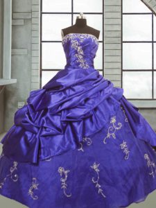 Floor Length Ball Gowns Sleeveless Purple Sweet 16 Dress Zipper