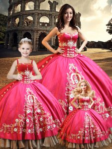Ideal Taffeta Sleeveless Floor Length Quinceanera Gowns and Beading and Embroidery