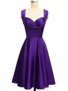 Purple Sleeveless Taffeta Lace Up Dama Dress for Quinceanera for Prom and Party and Wedding Party
