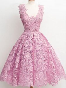 Popular Lilac Quinceanera Court Dresses Prom and Party and Wedding Party with Lace Straps Sleeveless Zipper