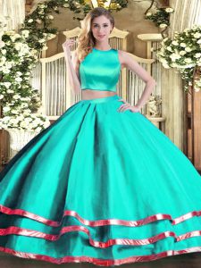 Tulle Sleeveless Floor Length Quinceanera Dresses and Ruching