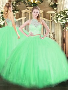Captivating Sleeveless Lace Floor Length Ball Gown Prom Dress