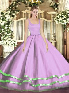 Straps Sleeveless Tulle Quince Ball Gowns Ruffled Layers Zipper
