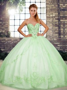 Romantic Sleeveless Beading and Embroidery Lace Up Quinceanera Dresses