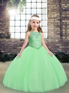 Best Floor Length Ball Gowns Sleeveless Pageant Dress for Teens Lace Up