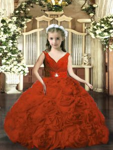 Best Sleeveless Beading and Ruching Backless Little Girls Pageant Dress Wholesale