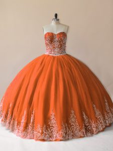 High End Sleeveless Lace Up Floor Length Embroidery Vestidos de Quinceanera