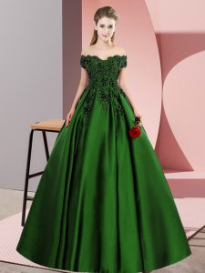 Floor Length A-line Sleeveless Green Quinceanera Gown Zipper