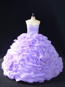 Delicate Ball Gowns Sleeveless Lavender Sweet 16 Dress Lace Up
