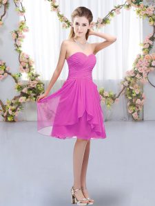 Custom Fit Sleeveless Ruffles and Ruching Lace Up Quinceanera Court Dresses