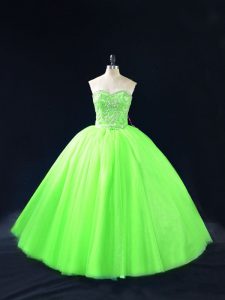 Hot Selling Floor Length Ball Gowns Sleeveless Sweet 16 Quinceanera Dress Lace Up