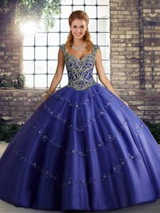 Superior Floor Length Ball Gowns Sleeveless Purple Quinceanera Dress Lace Up