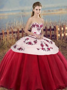 Modern Sleeveless Lace Up Floor Length Embroidery and Bowknot Quinceanera Dresses