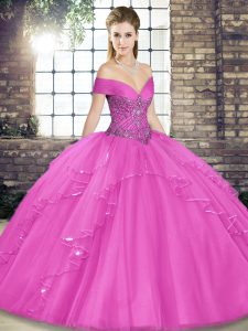 Excellent Floor Length Ball Gowns Sleeveless Lilac Sweet 16 Quinceanera Dress Lace Up