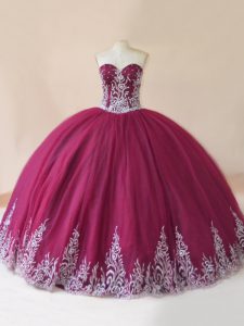 Unique Sleeveless Lace Up Floor Length Embroidery Vestidos de Quinceanera