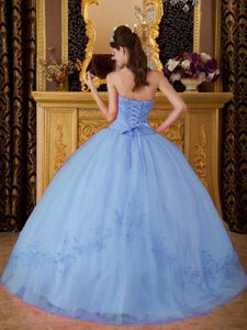 New Arrival Lace-Up Ball Gown Appliqued Lavender Sweet 15 Dresses