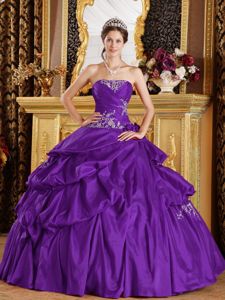 Perfect Appliqued Eggplant Purple Dress for Quince online Stores