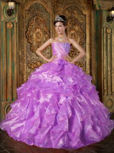 2012 Most Popular Beaded Ruffled Lilac Sweet 15 Dresses