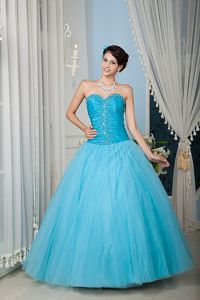 Princess Sweetheart Beading Ruches Bodice Quinceanera Dresses