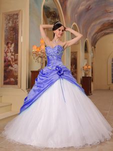 Two Toned Princess Taffeta Quince Dresses with Beading