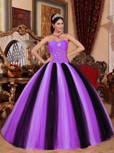 Two Toned Sweetheart Tulle Quinceanera Dresses with Beading
