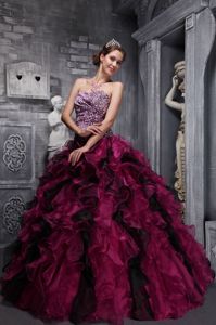 Leopard Printed Beading Sweetheart Quinceanera Dress with Ruffle